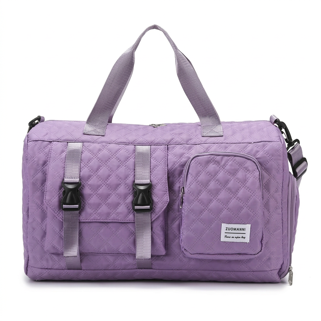 Nylon Travel Duffle Bag – Lightweight Carry-On with Multi-Pockets
