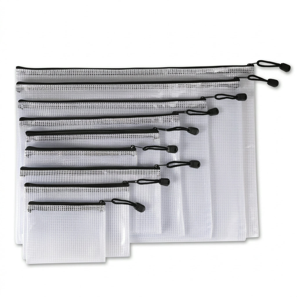 Waterproof Document Organizer Bag – Lightweight Mesh Zip Folder